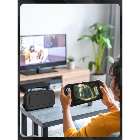 Orzly Carry Case for Nintendo Switch 2 (2025) Hard Shell Travel Case with Screen Padding, Game Cards and microSD Slots with Zipped and Open Pockets for Accessories - Gift Box Edition 