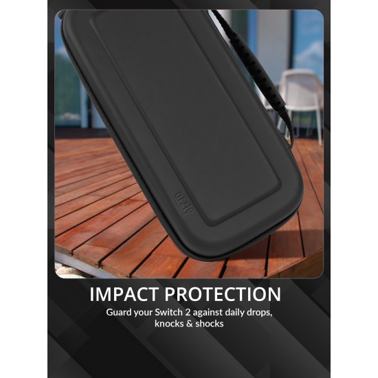 Orzly Carry Case for Nintendo Switch 2 (2025) Hard Shell Travel Case with Screen Padding, Game Cards and microSD Slots with Zipped and Open Pockets for Accessories - Gift Box Edition 