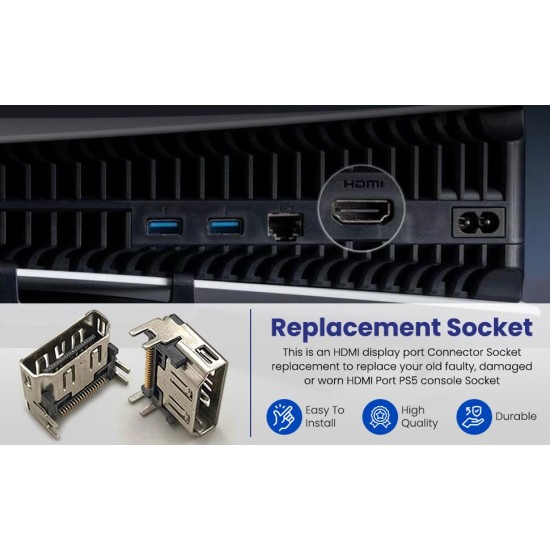 Gamer Gear PS5 HDMI connector - PS5 HDMI port Replacement Connector Socket - HDMI Port Jack for Playstation 5 Console 